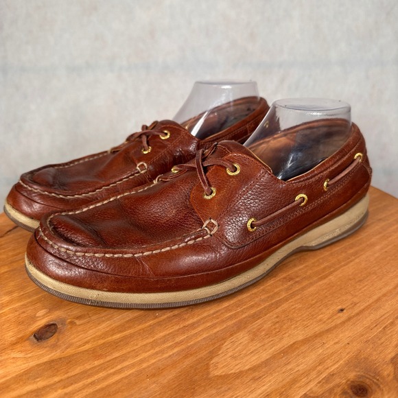 Sperry Top-Sider Other - Sperry Top-Sider Billfish Boat Shoes Mens 11M Tan Leather Fair Condition 0579060